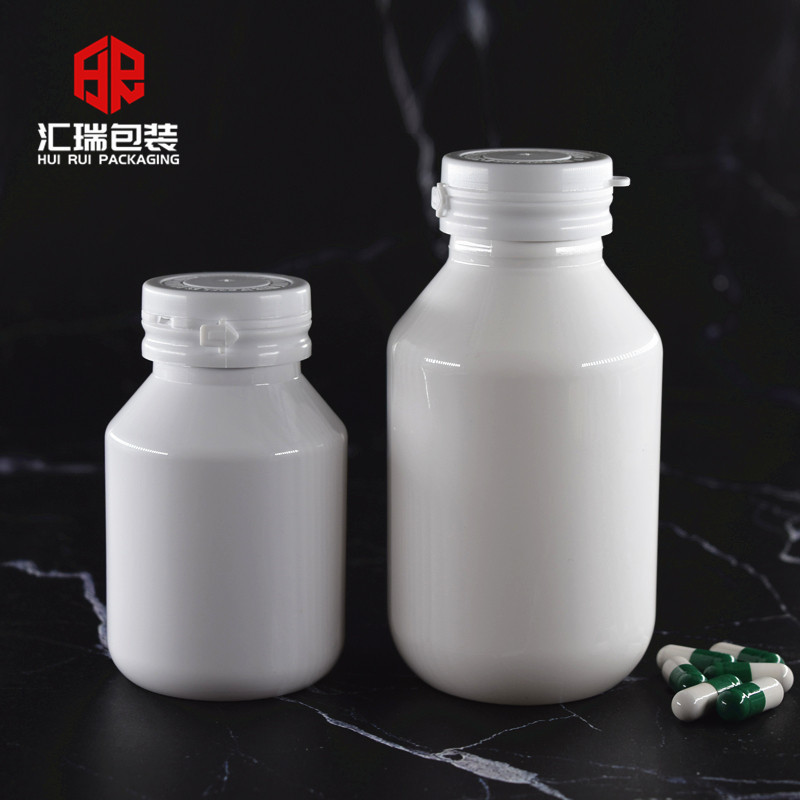 275cc撕拉pet通用瓷白斜肩圆瓶 澳洲乳钙胶囊拉撕盖保健品包装瓶