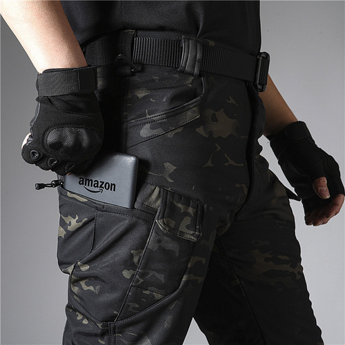 Archon IX7 soft shell plus velvet tactical trousers men's thickened warm waterproof military training pants outdoor overalls