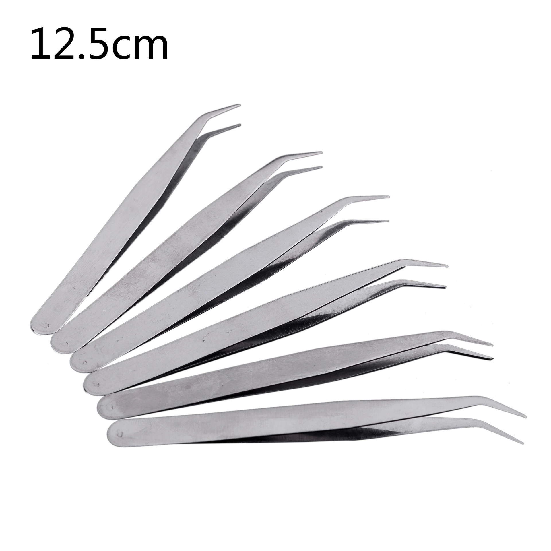 1.0mm Нержавеющая сталь пинцет 125 Длина суккуленты инструмент прямая колена всасывающая карта упаковка