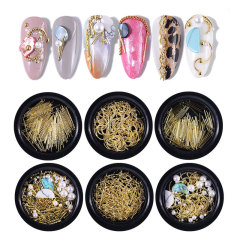Nail Art Decor Star and Moon Rivet Mixed Metal Mixed Box Set Japanese Nail Glitter Decor Wholesale Cross-border