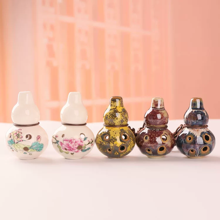«6 Confucius talcum primary school entry instrument» Игрушка (инструмент) для начальной школы, шестиголовый Zhongyin C, труба Ocario, можно взять модель тыквы с собой
