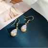 Silver needle, fashionable earrings, crystal, silver 925 sample, internet celebrity, wholesale