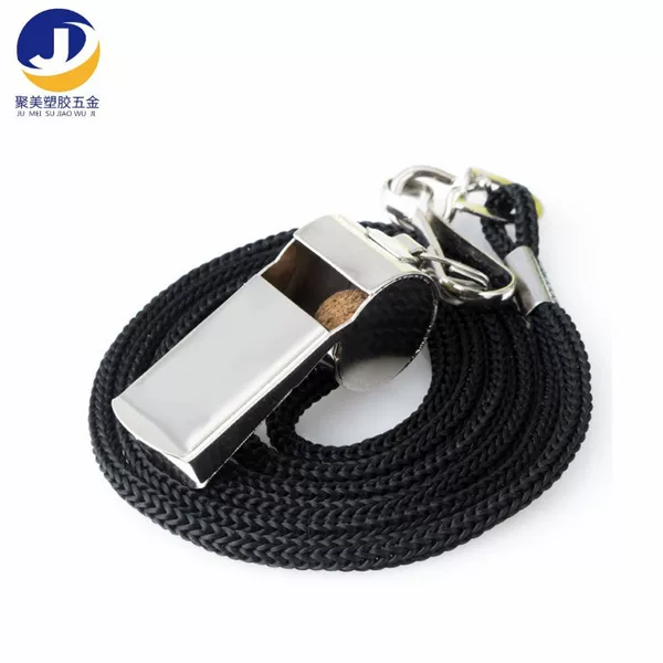 Stainless Steel Whistle, 6-Character Long-Mouth Metal Neck-Hanging Whistle, Basketball and Football Sports Whistle, Outdoor Survival Whistle