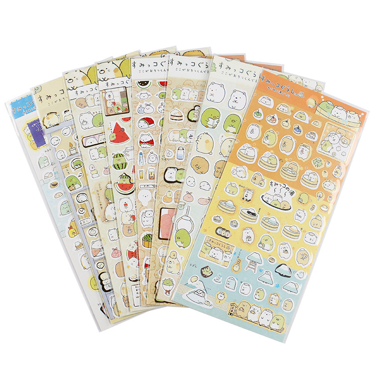 Estilo japonés esquina dorado papel decorativo pegatinas de dibujos animados oso celebración pegatinas DIY diario álbum pegatinas 8