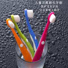艾舒口卡通兒童萬毛牙刷廠家直供小頭嬰幼兒乳牙寶寶牙刷批發