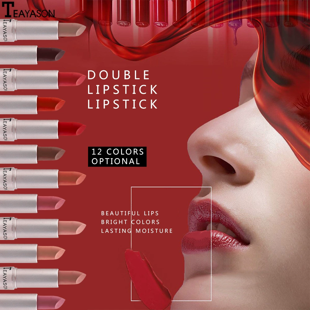(Cross-border trading), double-sided lipstick, lip gloss, translucent shading, does not fade