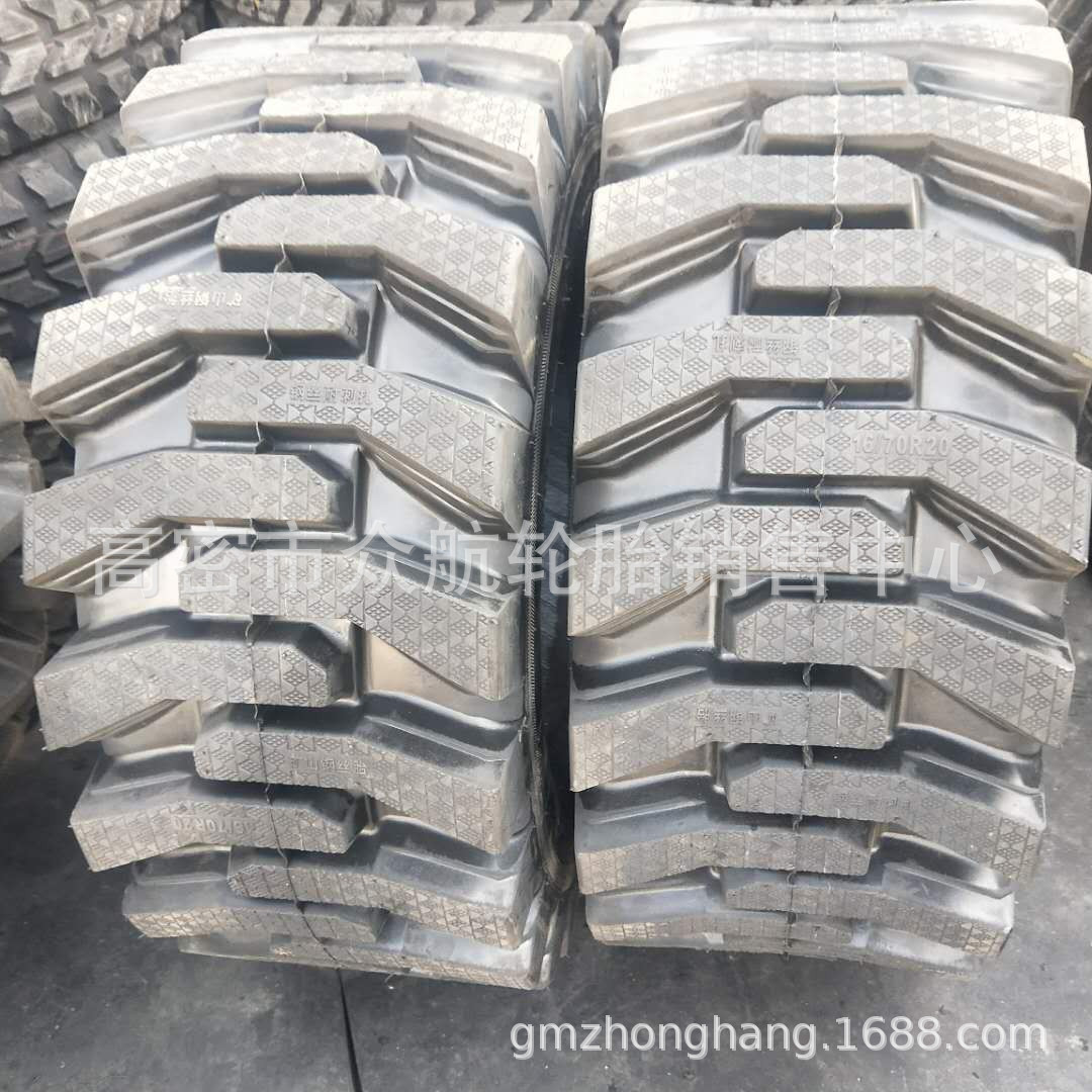 供应装载机铲车轮胎16/70R20 16/70-20半实心加深花纹尼龙矿山轮