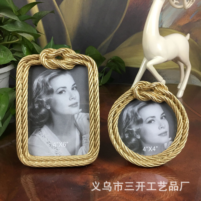 European retro resin photo frame round personality home decoration resin photo frame resin picture frame wholesale