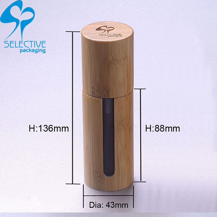 50ML玻璃内胆全包竹乳液瓶粉底液精华液分装瓶 现货库存