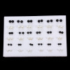 Plastic earrings from pearl, fashionable hypoallergenic black set, simple and elegant design, wholesale