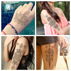 Reikalong cross-border foreign trade waterproof henna tattoo stickers mandala sexy feather tattoo stickers manufacturer wholesale