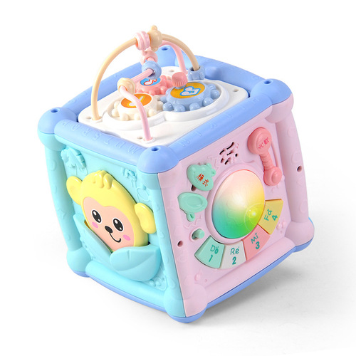 New interesting hexahedral multifunctional music smart cube hand drum baby early education toy for children aged 0-3