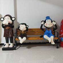卡通猴子雕塑不说不听不看大型玻璃钢公园商场景区景点装饰品摆件