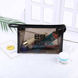 透明防水化妆包ins风超火网红大容量手拿便携简约质感时尚洗漱包