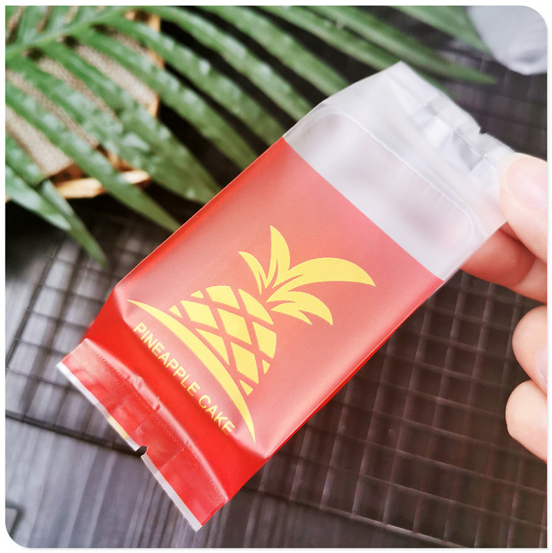 Bolsa de embalaje de pastel de piña roja Rosa Rojo nuevo para hornear pastelería bolsa de soporte interior esmerilado boca plana máquina bolsa de sellado