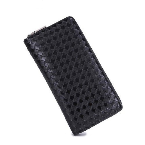 Wholesale checkered mobile phone large capacity multi-fold multi-card slot zipper clutch bag ID card wallet