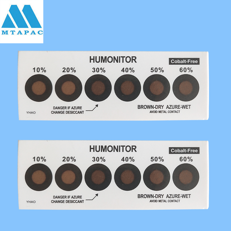 Factory wholesale 6 point Brown cobalt-free humidity card brown to blue humidity display card leak-proof color card