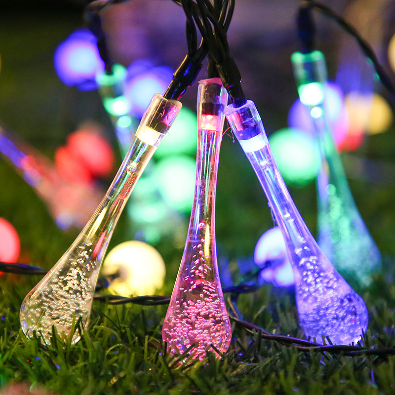 Lámpara solar LED Lámpara de estrella de cadena Lámpara de estrella ins Lámpara de color pequeña Lámpara de decoración de vacaciones de Navidad Lámpara de ambiente de campamento impermeable al aire libre