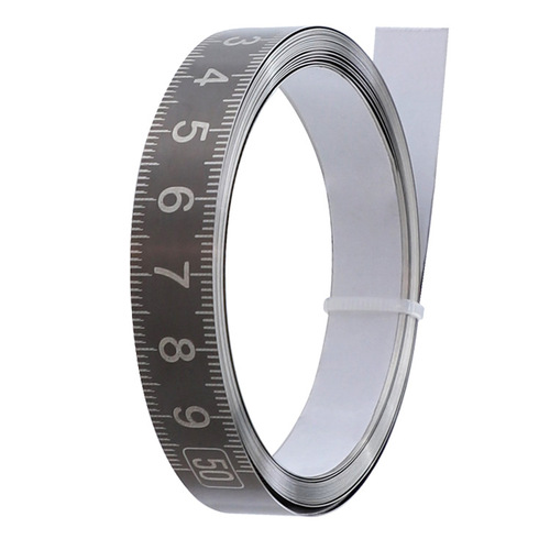 Stainless steel sticky scale high precision woodworking guide rail self-adhesive ruler tape measure flat ruler with glue metal ruler