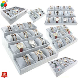 粤伊洛饰品收纳盒手表盘手镯架小枕头手链项链展示托盘首饰