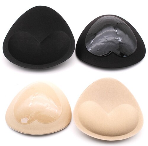 Self-adhesive invisible chest patch, bio-adhesive bra pad, ultra-thick underwear sponge pad, heart-shaped triangle insert