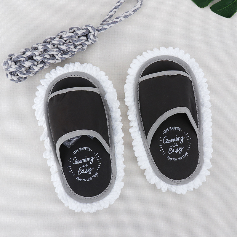 2019 winter new fiber line cleaning slippers household cleaning lazy people cleaning slippers custom logo