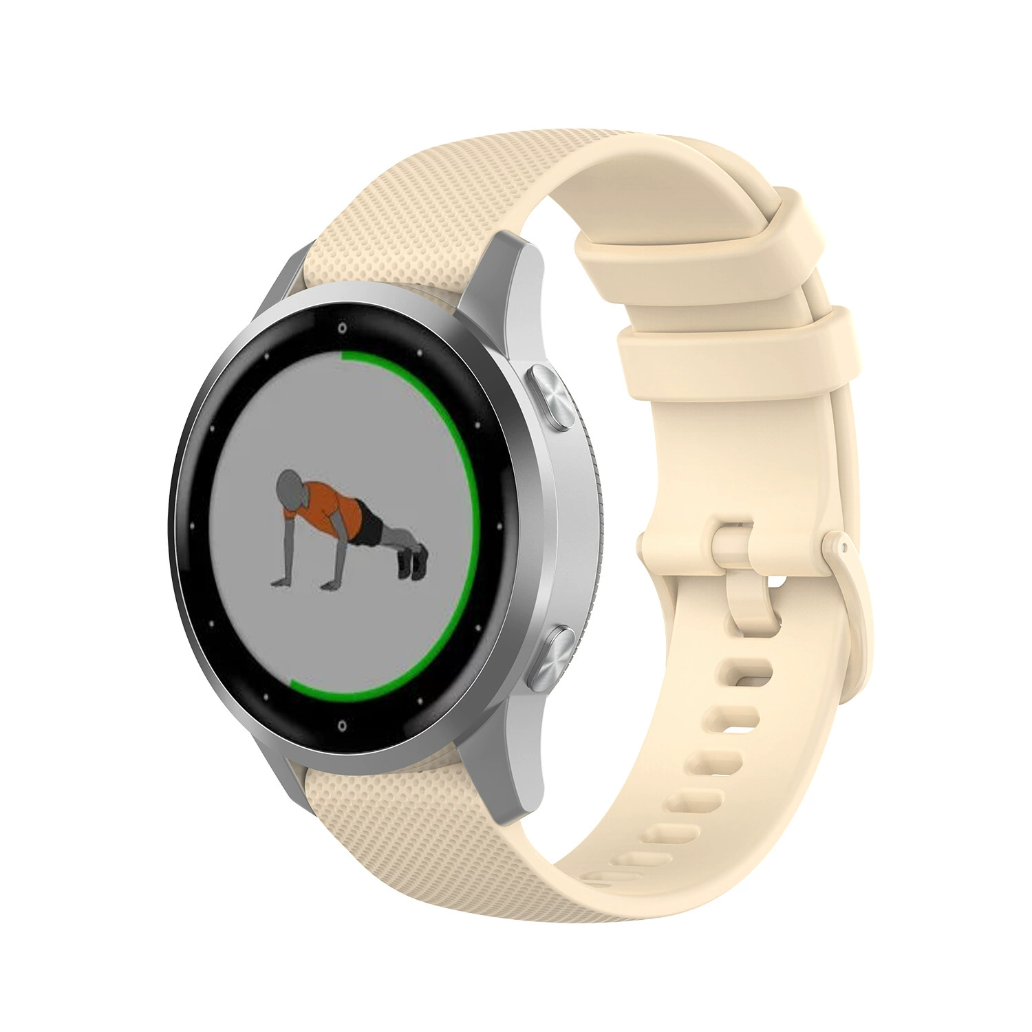 Подходящий ремешок 18 мм для Garmin Jiaming vivoactive 4s смарт-браслета, однотонный с маленькой клеткой