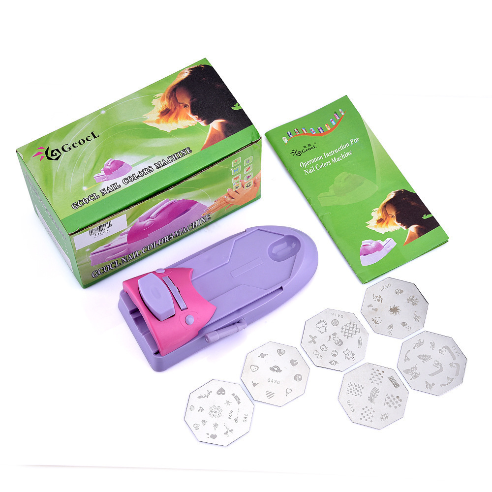 Cross-border nail art printing machine manual nail polish painting machine suit nail art painting machine DIY manual nail art printing