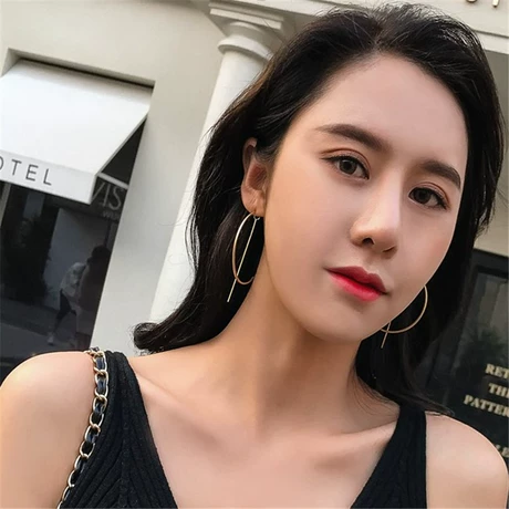 韩国东大门饰品 ins原创复古夸张大耳圈耳环earrings流行耳钉