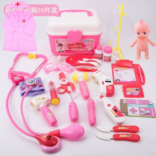 Toy, set, fuchsia doll, nurse uniform, 26 pieces