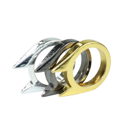 Self-defense cat ear single finger buckle ring window breaker for women anti wolf men outdoor products factory single finger buckle