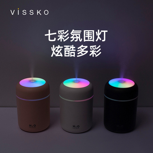 Cross-border creative colorful cup air humidifier desktop home car humidifier USB printed logo
