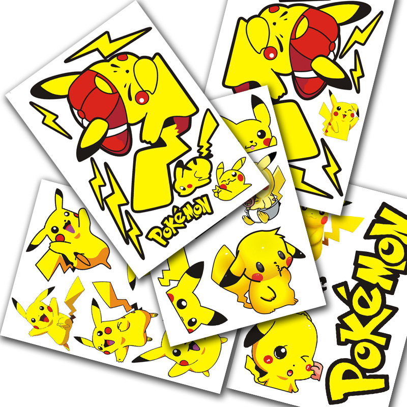 Car stickers cartoon Pikachu car combination car stickers funny car body stickers a generation of hair