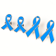Pin for the Blue Ribbon Sea Protection Association's Environmental Awareness Campaign Logo, Showing Care and Gratitude, Charity Manufacturer