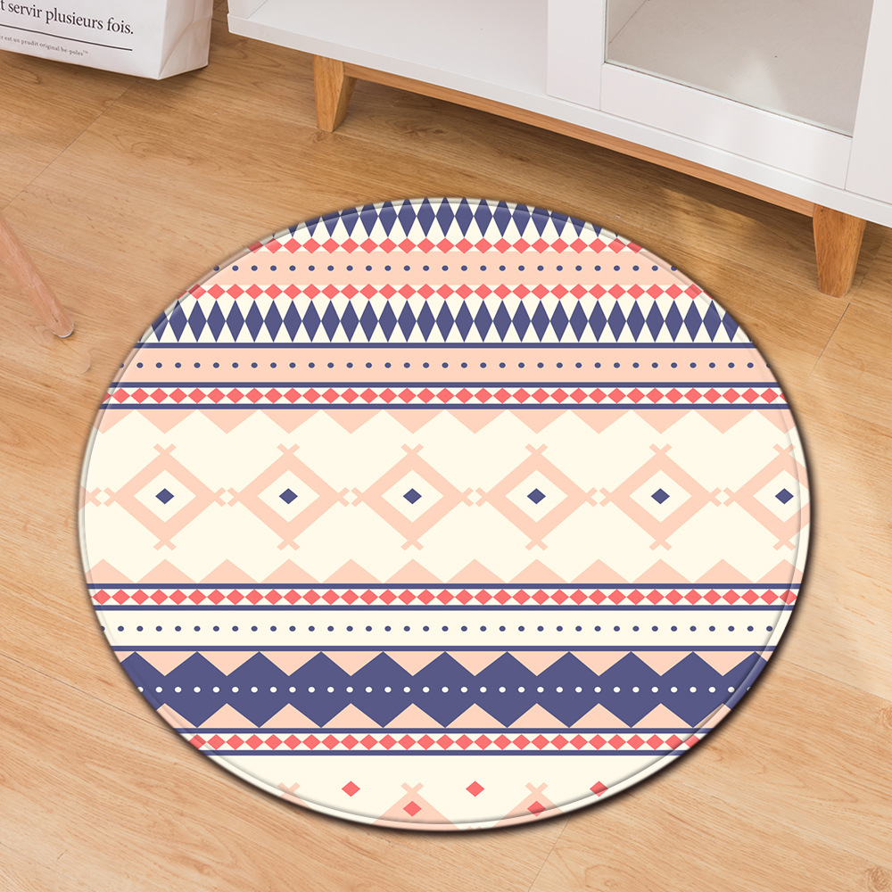 Famoso estilo familiar alfombra redonda silla de la computadora cojín silla de oficina alfombra de piso estera de la puerta estera del pie fábrica directa de una sola pieza entrega 1