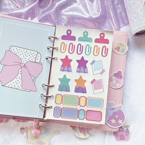 Internet celebrity fairy macaron notebook set sequin creative diary cute girl heart notebook