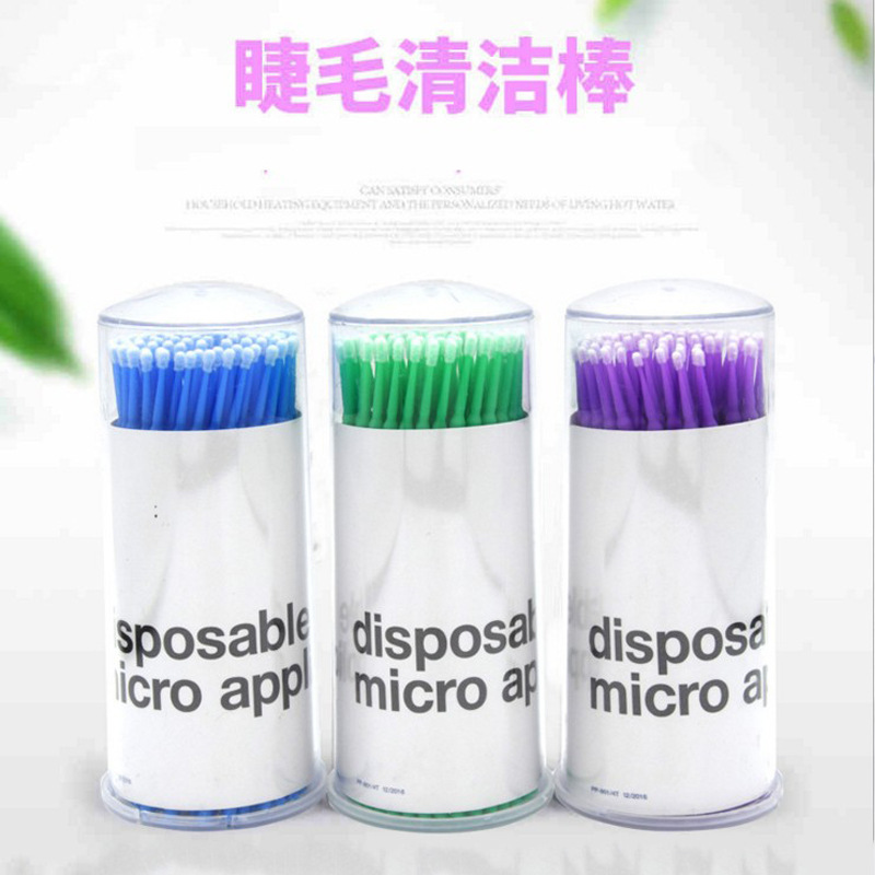Planting grafting eyelash micro cotton swab cleaning stick tattoo makeup pointed cotton swab quick unloading eyelash cotton swab