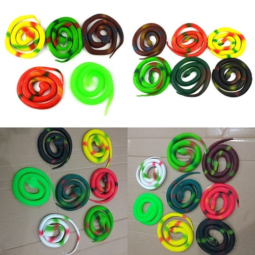 Rubber Snake 75cm Toy Snake Hot Selling Simulation Tricky Scary Toy Creative Soft Rubber Snake Stall Toy Lizard