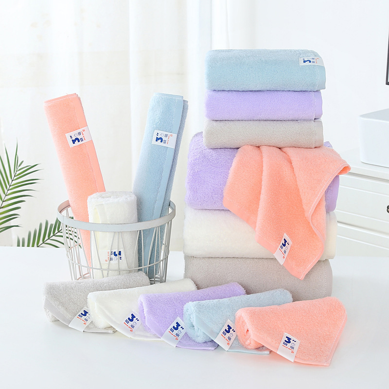 [50 Count Long Velvet] Towel Pure Cotton Candy Bath Towel Baby Face Towel Mouth Towel Soft and Breathable