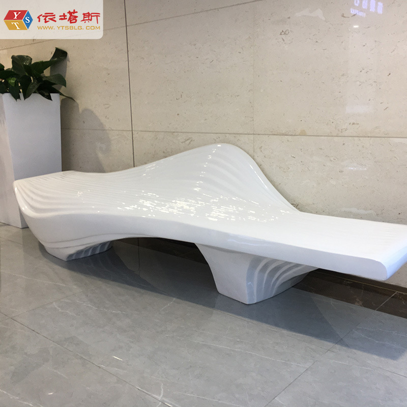 依塔斯玻璃钢靠背椅酒店商场休息座躺椅公园街景休闲厂家直销玻纤