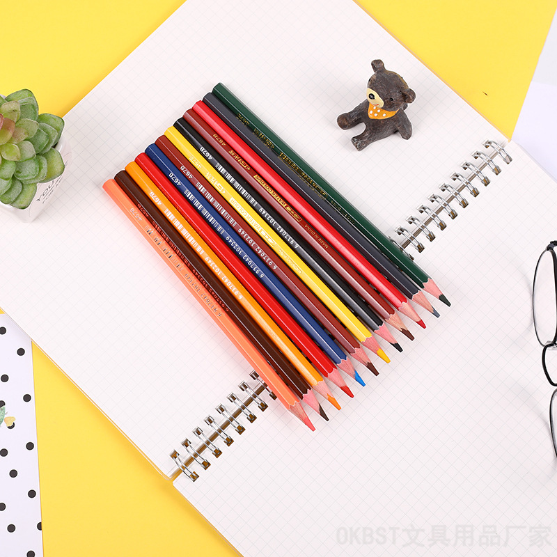 12 color pluma 24 color pluma estudiante color pluma pintura color lápiz estudiante pintura color pluma Tapa dura 12 color pluma