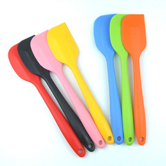 FDA Silicone One-Piece Scraper Solid Color Iron Cake Spatula Baking Tool Cream Spatula Large Silicone Scraper