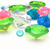 Colorful big diamond crystal, children's jewelry, toy, plastic award, with gem