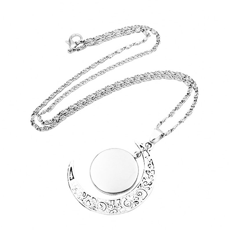 Doce constelación de tiempo joya collar de las mujeres todo-fósforo plata Luna colgante joyería europea y americana suéter cadena regalo de cumpleaños