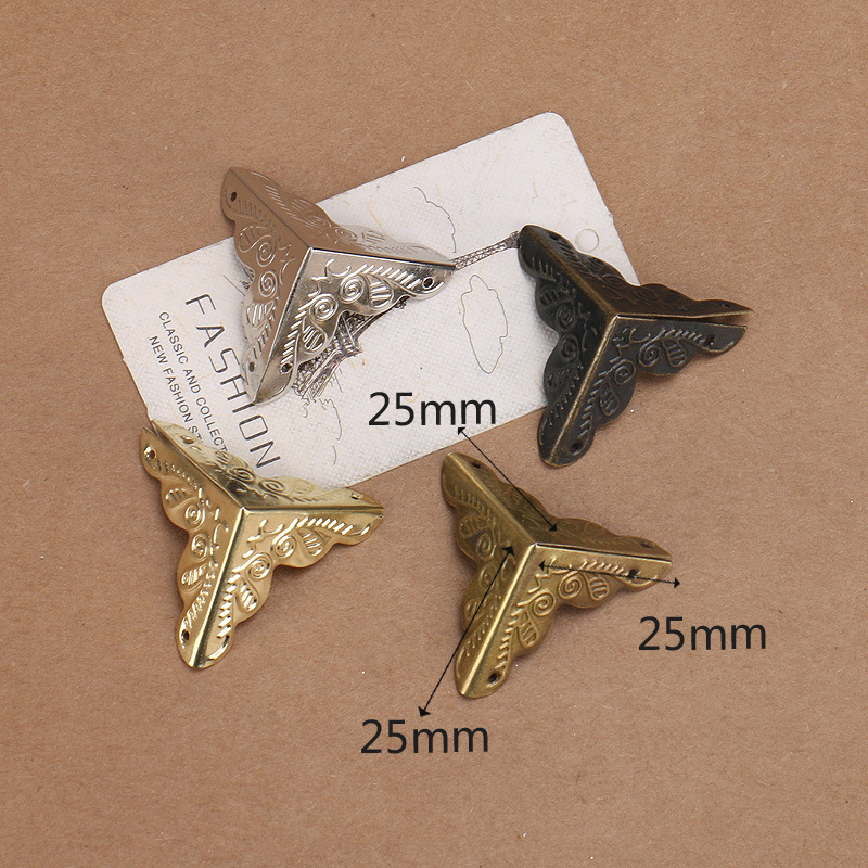 厂家直供五金仿古包角铁皮包角护角礼品盒包角木盒装饰护角工具