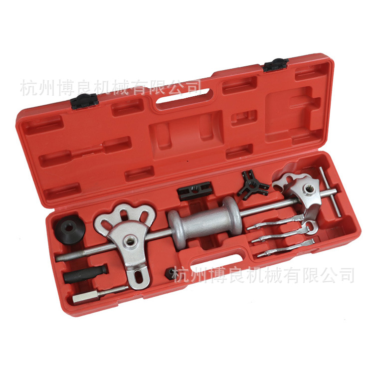 Juego de 17 piezas de uso general de código deslizante, juego de extractor de martillo deslizante, cubo de rueda, rodamiento, martillo deslizante, extractor, desmontador de eje trasero empotrado