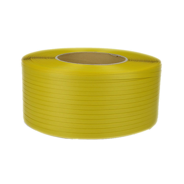 热卖黄色纸箱陶瓷机用扎带环保型PP机用打包带塑料打包带生产厂家