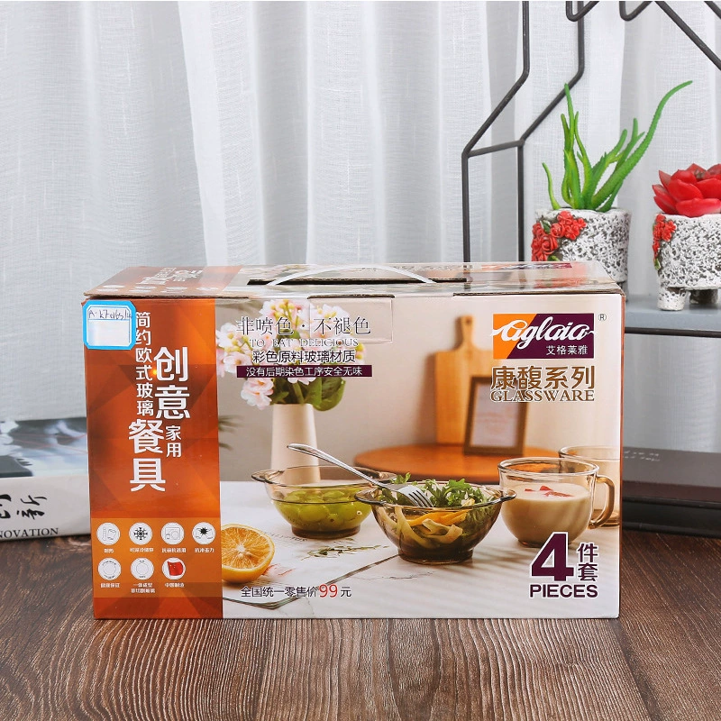 Эглея Set, подарочная коробка из стекла, чашка для чая, набор из 4 предмета