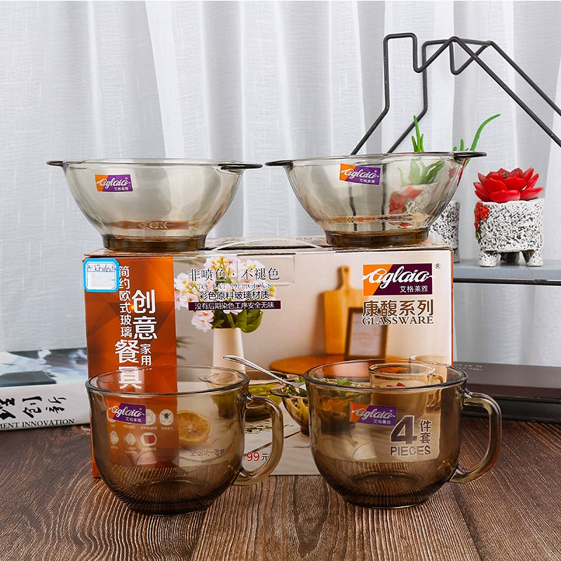 Эглея Set, подарочная коробка из стекла, чашка для чая, набор из 4 предмета