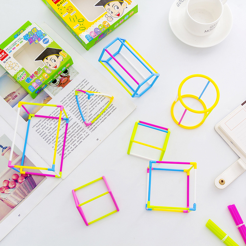 Creative Building Geometric Splice Boxed DIY Building Blocks Digital Building Puzzle Identification Children's Birthday Holiday Gift